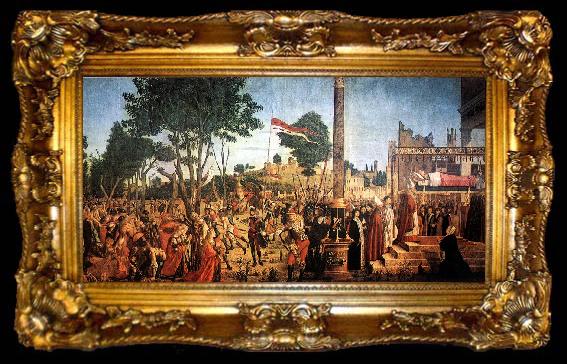 framed  CARPACCIO, Vittore Martyrdom of the Pilgrims and the Funeral of St Ursula fg, ta009-2
